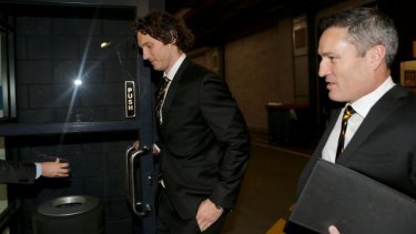 On hand: Ty Vickery at the tribunal on Tuesday night.