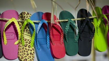 Hot item ... thongs made by Gandys Flip Flops have been worn by everyone from billionaire Richard Branson and members of pop group One Direction to actress Jessica Alba.