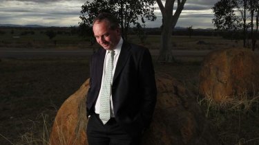 Conflict of interest: Barnaby Joyce near Tamworth in New England.