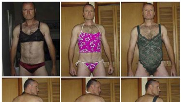 Split personality ... Colonel Russell Williams poses in stolen lingerie. He has received the strongest sentence under Canadian law.