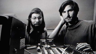 Steve Jobs (right) and Apple-co founder Steve Wozniak from the early days of Apple.