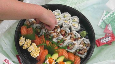 After eating sushi almost daily, a patient turned up at hospital with a plastic grocery bag with his tapeworm inside it.