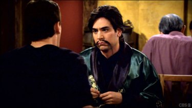 Racist? ... Ted (Josh Radnor) dressed in Asian attire, complete with Fu Manchu mustache, in the controversial<i> How I Met Your Mother</i> episode.