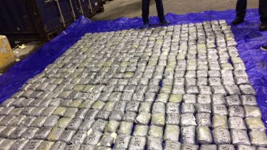 The 313 kilograms of ice seized in Panama, which police say was destined for Sydney's streets.