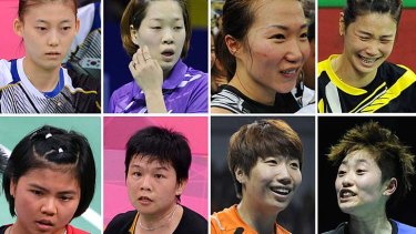 Disqualified ... the eight badminton players involved in a match-fixing scandal at the Olympic badminton tournament in London.