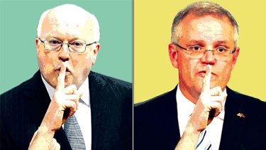 Attorney-General George Brandis and Immigration Minister Scott Morrison.