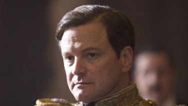 Colin Firth as King George VI in <i>The King's Speech</i>.