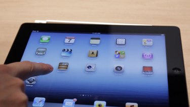 The new iPad model features a sharper screen and a faster processor.