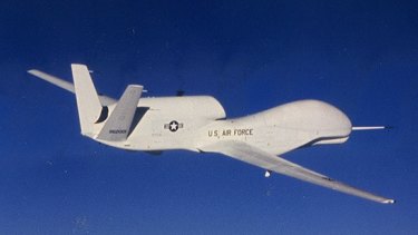 Eye in the sky: the unmanned Global Hawk spy plane.