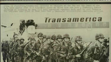 War games were common during the Cold War. Here US soldiers are en route to NATO exercises in 1983.