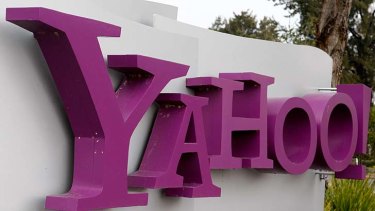 SUNNYVALE, CA - JANUARY 22:  (FILE PHOTO) The Yahoo logo is seen on a sign outside of the Yahoo Sunnyvale campus January 22, 2008 in Sunnyvale, California. The internet giant Yahoo! announced plans to layoff over one thousand workers after its fourth-quarter profits dropped January 29, 2008.  (Photo by Justin Sullivan/Getty Images)
