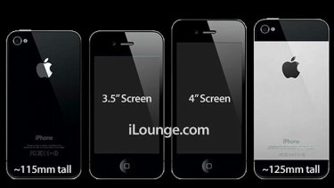 The iPhone 4, left, as compared with the iPhone 5, right, according to iLounge.com
