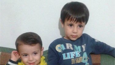 Aylan Kurdi, left, and his brother Galip.