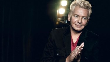 Iva Davies - from curly, mulleted glory to a full silver fox look....