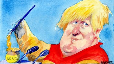Boris Johnson. <i>Illustration: John Spooner</i>