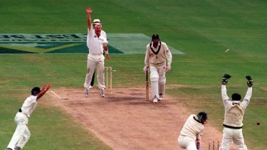 Deceived ... South African Jacques Kallis became Shane Warne's 300th victim at the SCG in 1998.