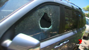 Police had to smash a window to rescue the toddler from the hot car.