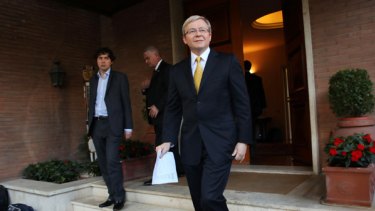 Kevin Rudd, in Italy for the G8 summit, has called for ``sensitivity and good judgment'' over the detention of Rio executives in China.