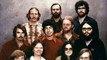 This 1978 file photo made available by Microsoft Corp. shows the 11 people who started Microsoft.