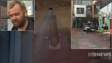 The spray system, installed to discourage homeless people sleeping in Munster Lane, has angered charities and people living on the street, like Ted.