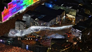 Artist's impression of what Liquid Sky will look like at Fed Square on White Night.