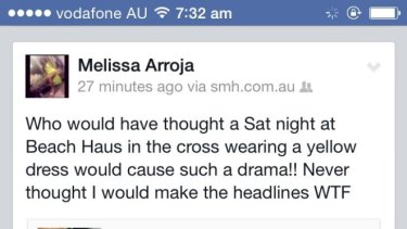 Melissa Arroja responds to the story on Facebook.