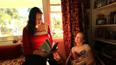 Never-ending tale ... author and Enid Blyton fan Kate Forsyth reads to her daughter, Ella.