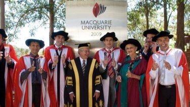 The Wiggles receive a honorary doctrate at Macquarie University.