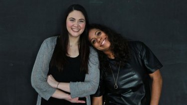 Shari Sebbens and Shareena Clanton play sisters Cassie and Sissy in the Sydney Theatre Company's production <i>Battle of Waterloo</i>.