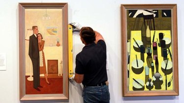 New works: The two recently acquired John Brack paintings are installed at the Art Gallery of NSW.