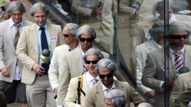 Marvellous: A team of Richie Benauds at the cricket.