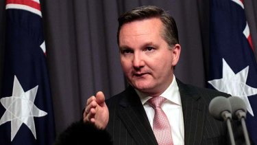 Playing border guard ... Immigration Minister Chris Bowen.