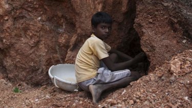 Mohammed Salim Ansari, 12, mining in Jharkhand, India.