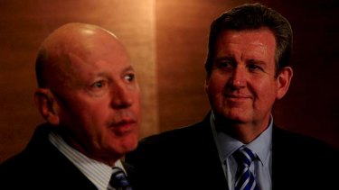 Premier of NSW Barry O' Farrell and Chris Hartcher.