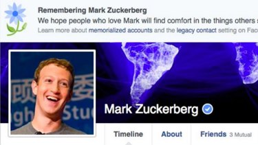 Facebook founder Mark Zuckerberg was one of the users who was killed off.