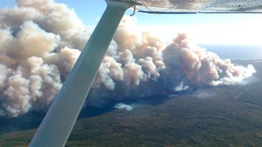 A large fire near Kentbruck, in Victoria's south-west, may double in size, threatening the rural community of Drik Drik.
