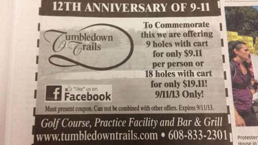 In bad taste: Tumbledown Trails Golf Course received death threats.