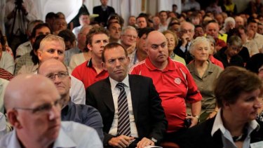 Tony Abbott ...  at yesterday's meeting.