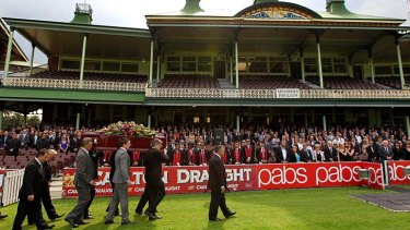 Fitting farewell: More than 600 gathered at the SCG.