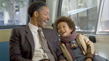 Involved father ... Will Smith and son Jayden Smith in The Pursuit of Happyness.