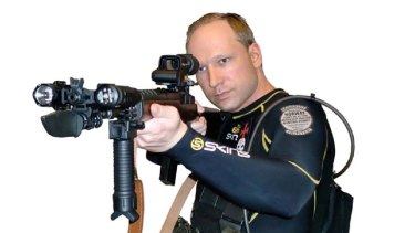 Rampage ... Anders Behring Breivik in costumes.