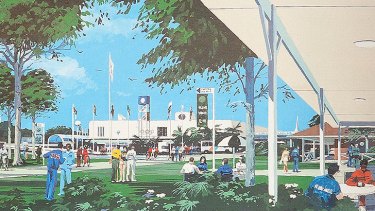 An artist's impression of the Athletes' Village had Brisbane won its bid for the 1992 Olympic Games.