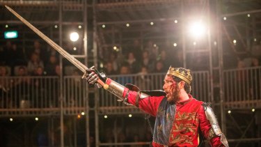 Shakespearean actor Chris Huntly-Turner in costume as Henry V.