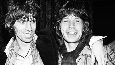 Mick Jagger with Keith Richards in the '70s.