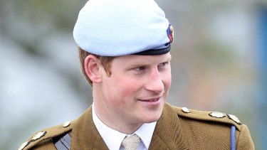 Promoted ... Prince Harry, now  Captain Harry Wales.