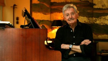 Australian composer Peter Sculthorpe at his Sydney home.