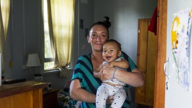 Tracy, 31, and her son Isaiah, nine months, recently graduated from Phoebe House, one of the few  rehab centres in NSW for women with young children. 
