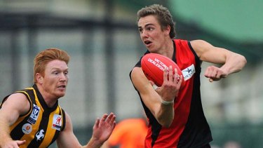 Essendon's Joe Daniher during his dominant phase for the Bombers in the VFL.