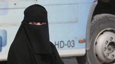 A Saudi woman.