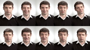 Five facial feature points remain unchanged by different expressions. 
